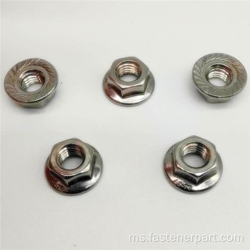 304 Keluli Tahan Karat Din6923 Hex Flang Nut